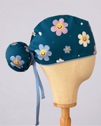 Gorro quirúrgico Flores Sonrisa, vista lateral