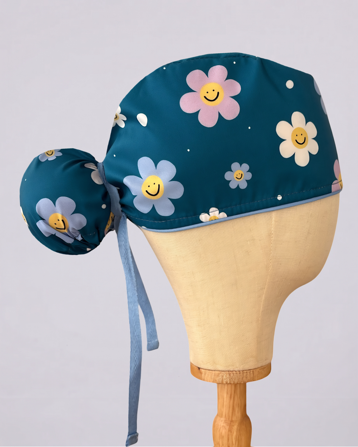 Gorro quirúrgico Flores Sonrisa, vista lateral
